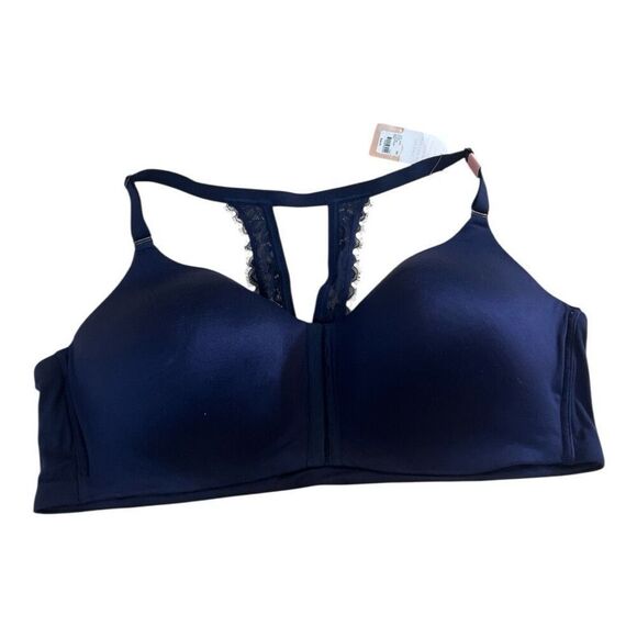 Cacique Blue Lightly Lined Full Coverage No Wire Mastectomy Collection Bra 50C - Picture 12 of 12